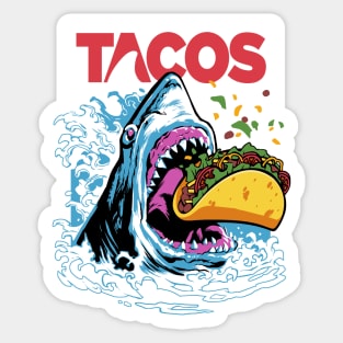 Taco Shark Sticker